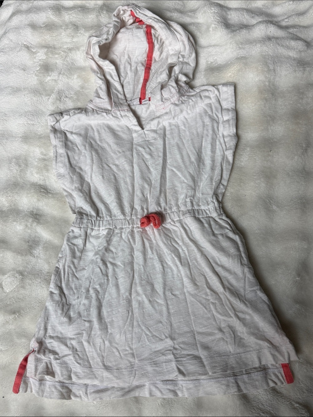 GAP White Cover-Up with Coral Trim